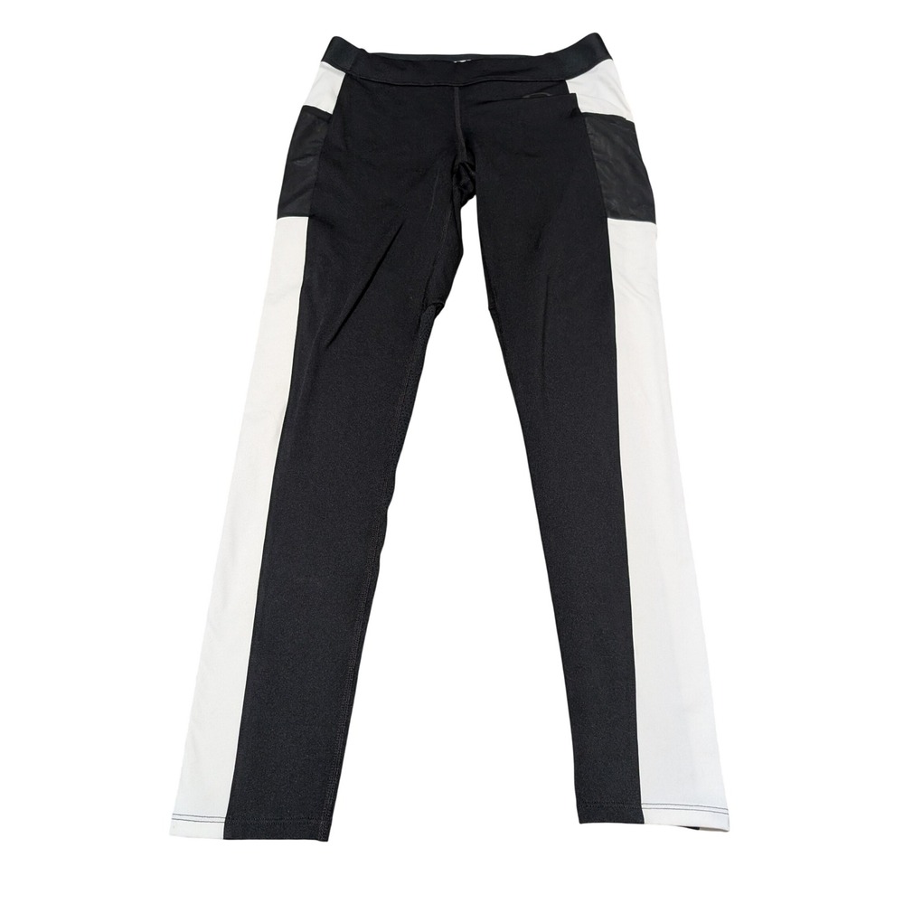 Oakley Leggings Women M Black White Hydrolix Colorblock Athletic Mesh